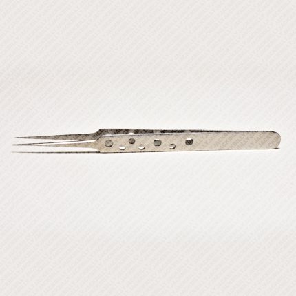 A Type Isolation Eyelash Extension Tweezers With Holes 13 cm Lay Down View 04
