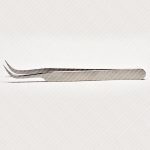 Extra Strong Curved Eyelash Extension Tweezers Without Groove 12 cm Lay Down