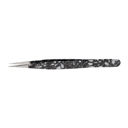 Black Stone Pattern With Silver Tip