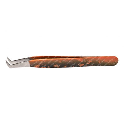 Burnt Orange With Black Mix Pattern With Silver Tip