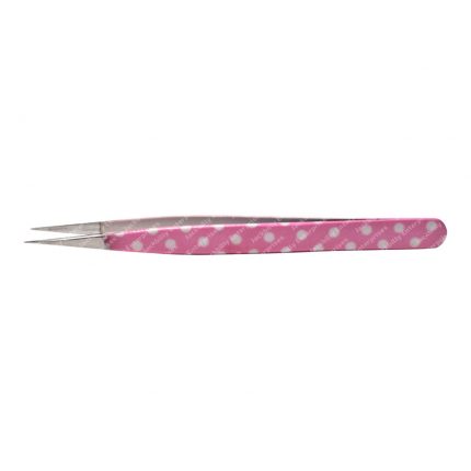 Dark Pink White Holes Mix Pattern With Silver Tip