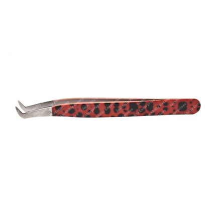 Red With Black Holes Mix Pattern With Silver Tip