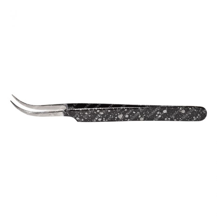 Black And White Dots Mix Pattern With Silver Tip